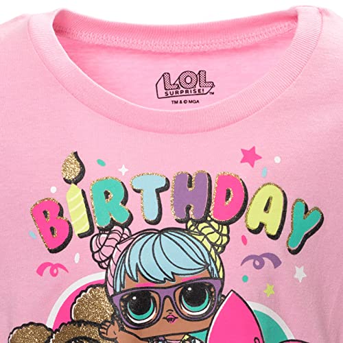 L.O.L. Surprise! Diva Bon Bon Queen Bee Birthday Little Girls T-Shirt Pink 6-6X