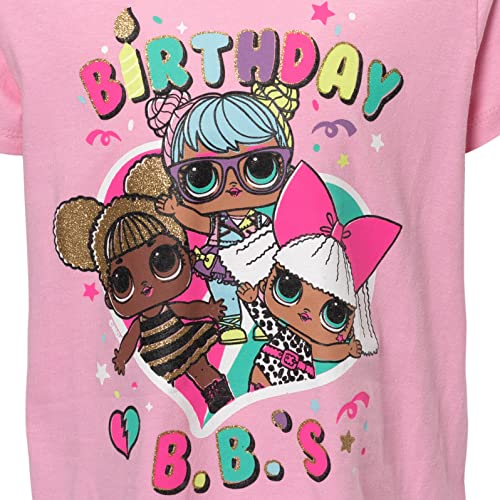 L.O.L. Surprise! Diva Bon Bon Queen Bee Birthday Little Girls T-Shirt Pink 6-6X