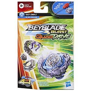 BEYBLADE Burst QuadDrive Guilty Lúinor L7 Spinning Top Starter Pack - Attack/Defense Type Battling Game with Launcher, Toy for Kids