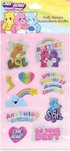 iscream care bears besties puffy glitter accent 10-piece sticker sheet