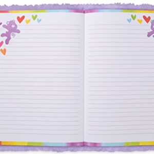 iscream Care Bears Share Bear Lined-Page Lock and Key 8.5" Plush Fur Journal with Mini Spiral Journal