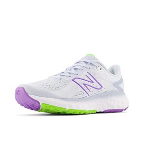 new balance women's fresh foam evoz v2 running shoe, starlight/light arctic grey/electric purple, 10 wide