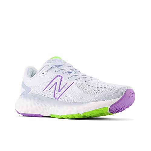 New Balance Women's Fresh Foam EVOZ V2 Running Shoe, Starlight/Light Arctic Grey/Electric Purple, 10 Wide