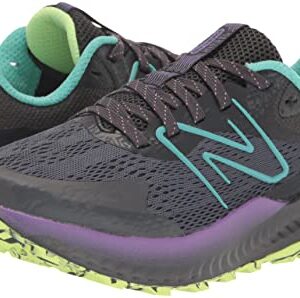 New Balance Women's DynaSoft Nitrel V5 Trail Running Shoe, Magnet/Cyber Jade/Electric Purple, 9.5