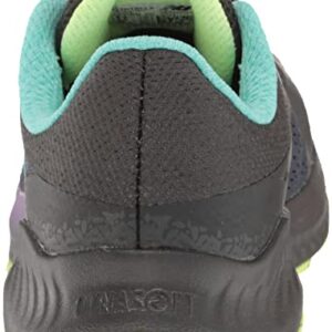 New Balance Women's DynaSoft Nitrel V5 Trail Running Shoe, Magnet/Cyber Jade/Electric Purple, 9.5