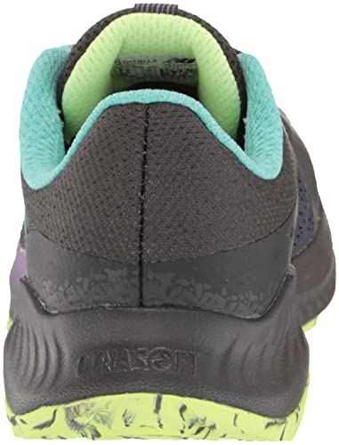 New Balance Women's DynaSoft Nitrel V5 Trail Running Shoe, Magnet/Cyber Jade/Electric Purple, 9.5