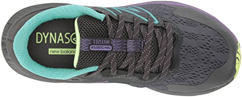 New Balance Women's DynaSoft Nitrel V5 Trail Running Shoe, Magnet/Cyber Jade/Electric Purple, 9.5