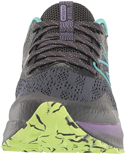 New Balance Women's DynaSoft Nitrel V5 Trail Running Shoe, Magnet/Cyber Jade/Electric Purple, 9.5