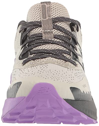 New Balance Women's DynaSoft Nitrel V5 Trail Running Shoe, Timberwolf/Phantom/Electric Purple, 8 Wide