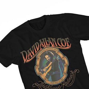 UEESTAR David-Allan-Coe Shirt for Men Black Short Sleeve Tshirt Cool tees top XX-Large