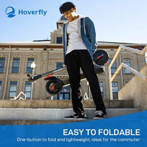 Hoverfly F1 Electric Scooter, 8.5" Pneumatic Tire, Max 15 Mile & 15.5 Mph by 300w Motor, 2 Speed Gear and Safe Headlight and Taillight,Aluminum Alloy Frame & Cruise Control,Foldable Escooter for Adult
