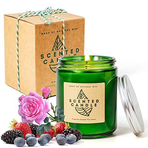 Candles for Home Scented Rose Berries, Scented Candles Mothers Day Gifts for Her Women, Natural Soy Wax Candles for Aromatherapy, Decorative, Stress Relief, Wedding Favour Candle Gifts For Women Decor