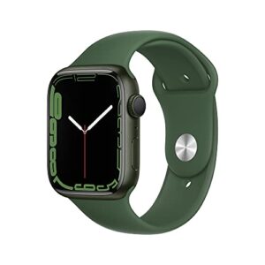 apple watch series 7 [gps 45mm] smart watch w/green aluminum case with clover sport band. fitness tracker, blood oxygen & ecg apps, always-on retina display, water resistant