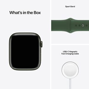 Apple Watch Series 7 [GPS 45mm] Smart Watch w/Green Aluminum Case with Clover Sport Band. Fitness Tracker, Blood Oxygen & ECG Apps, Always-On Retina Display, Water Resistant