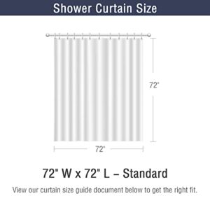 Gibelle Geometric Fabric Shower Curtain Set, Abstract Mid Century Modern Minimalist Waterproof Shower Curtain for Bathroom Decor, 72 x 72, Black and White Black Grey