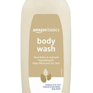 Amazon Basics Shea Butter & Oatmeal Body Wash, 24 Fl Oz