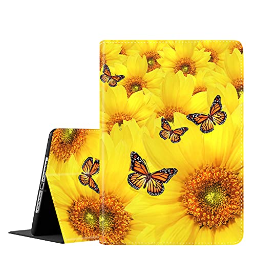 Case for New iPad Mini 6 2021 (6th Generation), Multi-Angle View Adjustable Stand Auto Wake/Slee for iPad Mini 6th Gen 8.3 Inch ,Sunflower Design