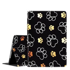 case for new ipad mini 6 2021 (6th generation), multi-angle view adjustable stand auto wake/slee for ipad mini 6th gen 8.3 inch,cute dog paw prints
