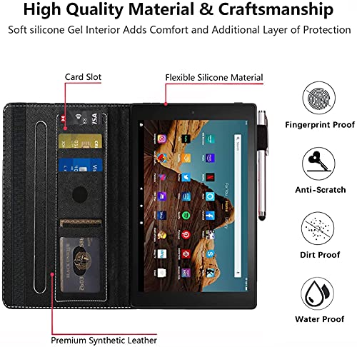 Case for All-New Amazon Fire HD 8 Tablet 2020 & Fire HD 8 Plus (10th Generation, 2020 Release), Multi-Angle View Adjustable Stand Auto Wake/Slee,Cowhide Farm Animal Skin Leopard Brown Cow