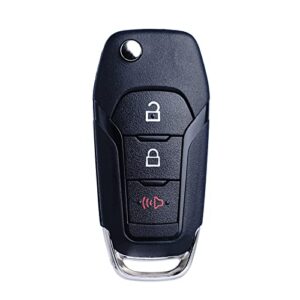 Flip Key Fob Replacement Compatible for Ford F-150 F-250 F-350 2015 2016 2017 2018 2019 2020 Explorer (2016-2020) F-350 F-450 Ranger Ecosport Bronco Ignition Key Keyless Entry Remote N5F-A08TAA
