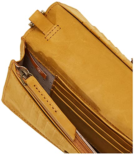 Timberland womens Wallet Purse RFID Leather Crossbody Bag, Wheat (Nubuck), One Size US