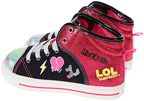 L.O.L. Surprise! Girls Rocker Diva Hightop Sneakers, Size 11 Black Pink