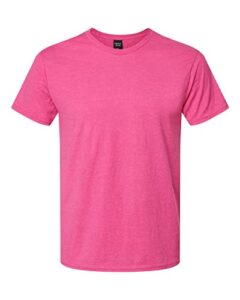 hanes unisex perfect-t t-shirt-wow pink heather-l