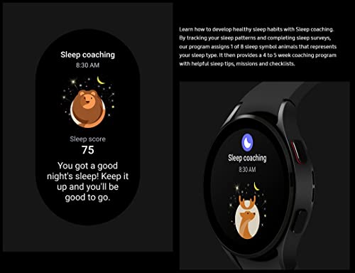 Samsung Galaxy Watch 4 Classic 42mm Smartwatch with ECG Monitor Tracker for Health Fitness Running Sleep Cycles GPS Fall Detection Bluetooth US Version, Black (Renewed)