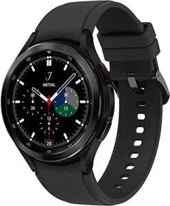 samsung galaxy watch 4 classic 42mm smartwatch with ecg monitor tracker for health fitness running sleep cycles gps fall detection bluetooth us version, black (renewed)