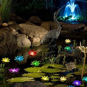 LOGUIDE Floating Pool Lights,Lily pad Pond Light LED Lotus Flower Lamp,Battery Operated Multicolor Fun Pool Accessories for Pool at Night-Outdoor Swimming Gifts Christmas Decorations-6 Pcs(Dragonfly)