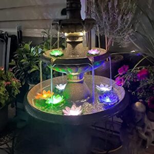 LOGUIDE Floating Pool Lights,Lily pad Pond Light LED Lotus Flower Lamp,Battery Operated Multicolor Fun Pool Accessories for Pool at Night-Outdoor Swimming Gifts Christmas Decorations-6 Pcs(Dragonfly)