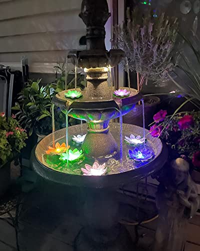 LOGUIDE Floating Pool Lights,Lily pad Pond Light LED Lotus Flower Lamp,Battery Operated Multicolor Fun Pool Accessories for Pool at Night-Outdoor Swimming Gifts Christmas Decorations-6 Pcs(Dragonfly)
