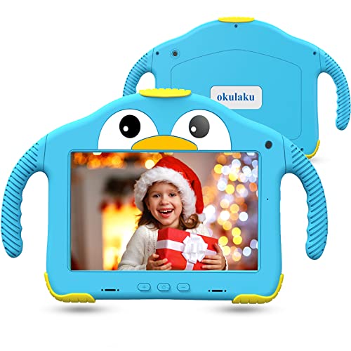 Kids Tablet 7'', Toddler Android Tablet for Kids w/ 32GB ROM, WiFi Children Tablet Dual Camera, Parental Control, Educational Games, Kid App Pre-Installed Google Playstore YouTube Netflix for Boy Girl