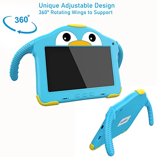 Kids Tablet 7'', Toddler Android Tablet for Kids w/ 32GB ROM, WiFi Children Tablet Dual Camera, Parental Control, Educational Games, Kid App Pre-Installed Google Playstore YouTube Netflix for Boy Girl