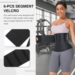 FeelinGirl Waist Trainer for Women Waist Wrap Tummy Control Waist Shaper with Loop Waist Trainer for Lower Belly Fat