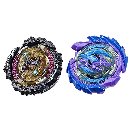 BEYBLADE Hasbro Hasbro Burst QuadDrive Wrath Fafnir F7 and Berserk Linwyrm L7 Spinning Top Dual Pack - 2 Battling Game Top Toy for Kids Ages 8 and Up