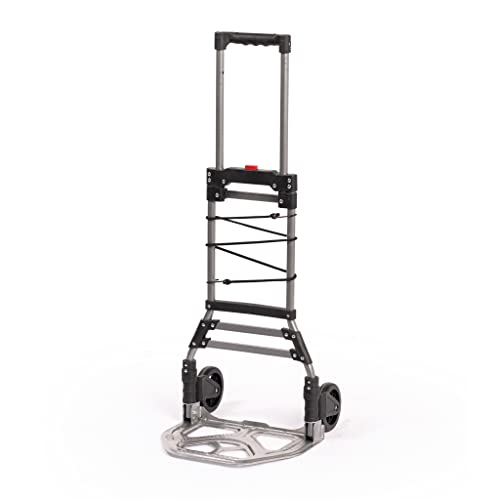 HaulPro-COLAPSA Cart Foldable Hand Truck Dolly - 5" Rubber Wheels Personal Dolly Cart - 150lb Capacity Dolly for Indoor Outdoor, Travel, Moving and Office Use | 40" Tall and 11" x 15" Wide Base