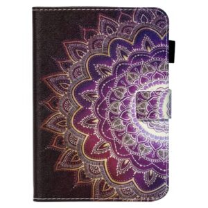 UUcovers iPad Mini 6 Case 2021 with Pencil Holder [Auto Wake/Sleep] Magnetic Smart PU Leather Folio Stand Wallet Soft TPU Shockproof Cover for Apple iPad Mini 6th Gen (8.3"), Purple Mandala Flower