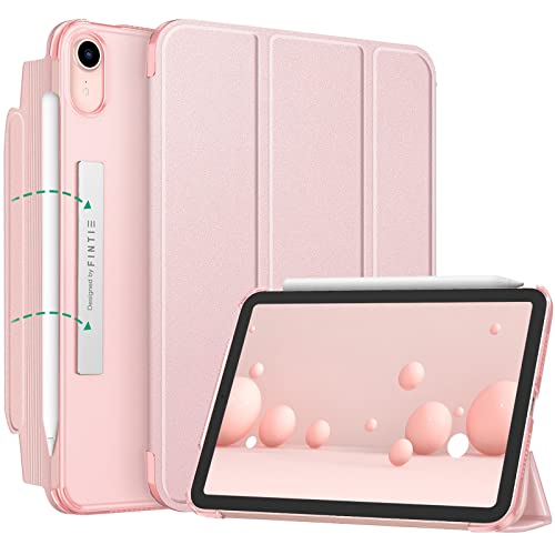 Fintie SlimShell Case for iPad Mini 6 2021 - [Magnetic Clasp] Lightweight Stand Case with Translucent Frosted Back Cover, Auto Wake/Sleep for iPad Mini 6th Generation 8.3 Inch, Rose Gold