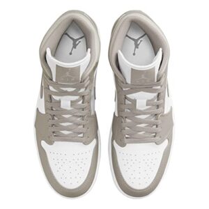 Nike Men's Jordan 1 Mid Shoes, College Grey/Light Bone-white, 10.5