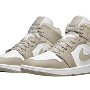 Nike Men's Jordan 1 Mid Shoes, College Grey/Light Bone-white, 10.5