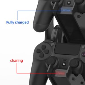 PS4 Controller Charger Station, Playstation 4 Controller Charging Dock Station Headset Stand Mount with LED Indicators for Sony Playstation 4 /PS4/PS4 Slim/PS4 Pro Controller