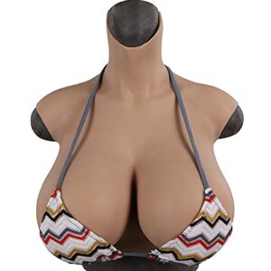 eqaiwujie huge z cup silicone breastplate for crossdresser drag queen cosplay (ivory, z cup)