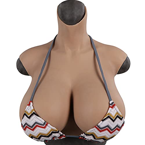 EQAIWUJIE Huge Z Cup Silicone Breastplate For Crossdresser Drag Queen cosplay (Ivory, Z Cup)