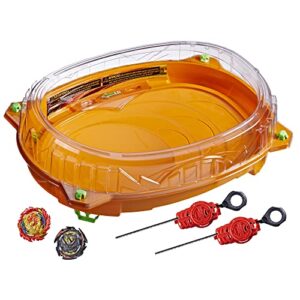 beyblade burst quaddrive cosmic vector battle set with beystadium, 2 top toys and 2 launchers for ages 8 and up