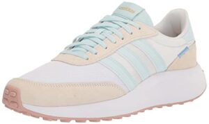 adidas women's 70s running shoe, ftwr white/almost blue/off white, 8