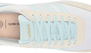 adidas Women's 70s Running Shoe, FTWR White/Almost Blue/Off White, 8