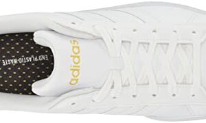 adidas Women's Grand Court 2.0 Tennis Shoe, FTWR White/FTWR White/Gold Metallic, 8.5