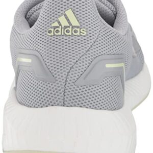 adidas Women's Runfalcon 2.0 Running Shoe, Halo Silver/Black/Linen Green, 8