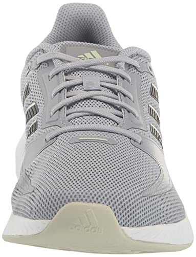 adidas Women's Runfalcon 2.0 Running Shoe, Halo Silver/Black/Linen Green, 8